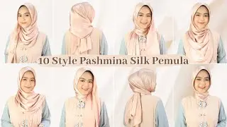 10 Tutorial Pashmina Silk Pemula Mudah & Kekinian Tanpa Pentul‼️Wanda Hanan Rahayu