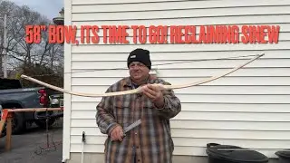 58” Bow it’s time to go! Reclaiming sinew. Joe Zummo