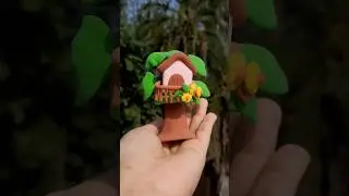DIY idea 💞 How to make easily tree home with Super clay #music​ #craft​ #trending​ #shots #funny​