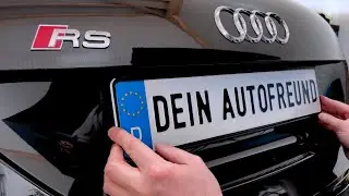 NEU 2in1 Unsichtbare (rahmenlose) Kennzeichenhalter - mit Wechselrahmen