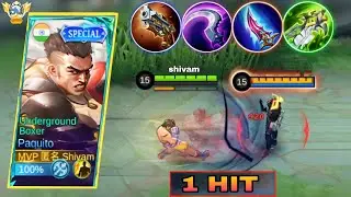 1 Hit Wonder: Paquito's Insane Ranked Gameplay #paquito #paquitomobilelegends