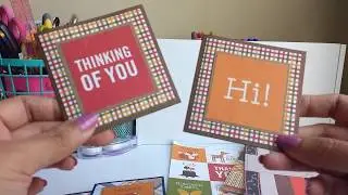 Fall Themed Mini Cards - Using American Crafts Cut Apart Paper