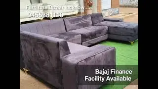 L Shape Sofa Furniture Market LucknowBajajFinanceFacilityAvailable Sofa maker Lucknow manufacturing 