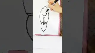 Art#easy way on how to draw a Rocket ship 🔥