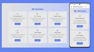 Responsive Service Section using HTML and Css Grid Layout || Service Section Html & Css