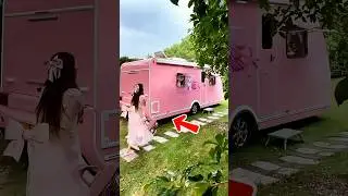 She Built a Full Pink House Inside Her Van 🤯💖