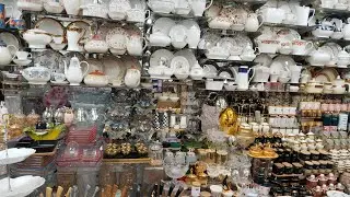 Latest design imported luxury wedding crockery! kitchen crockery bridal crockery dinner set tea set