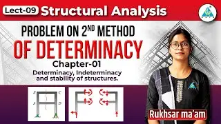 Lec-09|| Structural Analysis || Problem on 2nd Method of DETERMINACY #civil #esepreparation
