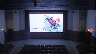 Mario Kart 8 on movie theater screen