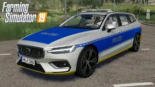 FS19 - Volvo V60 D5 POLICE CAR - Car mod for Farming Simulator 2019 ROLEPLAY