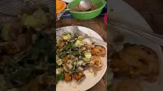 Shrimp, sweet potato, kale, charro beans, avocado 💜 #healthyrecipes #dinner #shrimp #healthydinner
