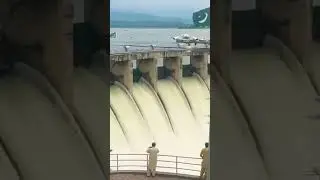 EMERGENCY GATE OPEN Of RAVAL DAM | LEVEL OVER #pakistan #flood #shorts
