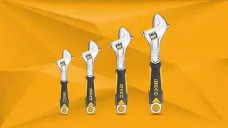 Ingco Soft Handle Cr.V Adjustable Wrench