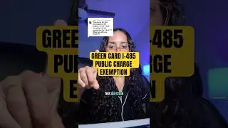 Green card public charge question on I-485 #immigration #greencard