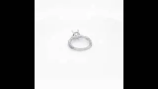 18kt White Gold Diamond Semi Mount