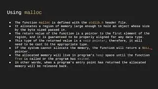 C Programming - 4.6 Memory Allocation and Releasing