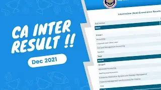 CA Inter Both Group Result Reaction !! December 2021