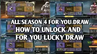 ALL SEASON 4 FOR YOU LUCKY DRAW HOW TO UNLOCK ANY LUCKY DRAW YOU WANT IN CODM❤️