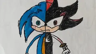 Sonic, shadow fusion drawing #sonicthehedgehog 