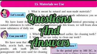 Class 7th || Science ||15-Materials We Use || Question and answer