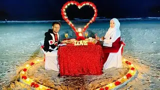 SURPRISE ROMANTIC DINNER AT LANGKAWI ISLAND|| CANDY LIGHT ||