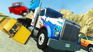 Multiplayer DOWNHILL Pigeon Hauling! BIGGEST Crash I've Ever Seen! - BeamMP DESTRUCTION