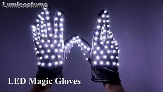 LED Luminous Magic Gloves DS Party Event Supples Stage Performance Props Men Mechanical Dance Gloves