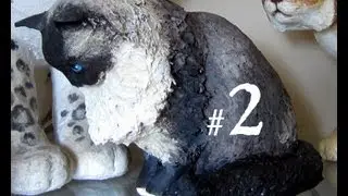 Как сделать кота из папье-маше, урок 2