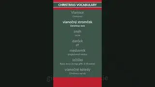 Рождественская лексика СЛОВАКИИ #edutok #languagelover #slovak #slovakia #fyp #fypシ #christmas