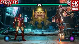 Iron Man & Venom vs Ultron & Doctor Strange (Hardest AI) - Marvel vs Capcom: Infinite