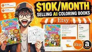How to Make $10K/Month Selling AI Coloring Books on Etsy & Amazon (Step-by-Step)