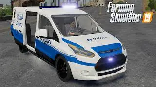 FS19 - Ford Transit Courier - POLICE K9 DOGs CAR - NEW CAR MOD for Farming Simulator 2019 ROLEPLAY