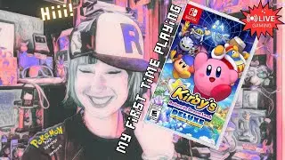 🔴 Kirby's Return to DreamLand LIVE! My 1st Playthru! & Pokemon and Meowr! Hiii!