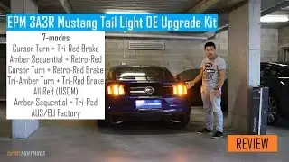 Review - 2015-2018 #Mustang Triple Amber Triple Red (#3A3R) Taillight LED upgrade kit - AUS UK EURO