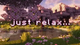 Walking through Cherry Blossom Grove | Minecraft Music + Nature Ambience