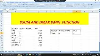 ..DSUM,DMAX,DMIN.  USE THIS TO MANAGE TIME EFFECTIVELY #computerscie #excel #motivation