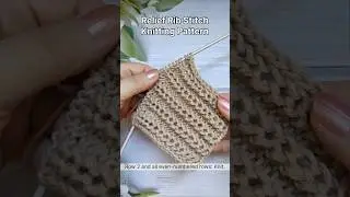 Relief Rib Stitch Knitting Pattern #knittingdesign #knitting #knittingpattern #knitstitch