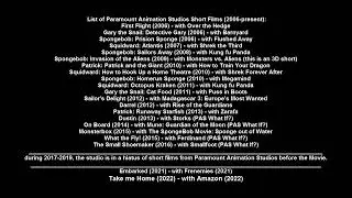 List of Paramount Animation Studios Short films from 2006 onwards