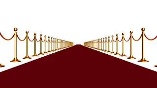 Loop Seamless Walk Animation on a Red Carpet 3D on a White Background and Black Background