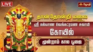 🔴LIVE: தான்தோன்றிமலை அருள்மிகு கல்யாண வெங்கட்ரமண சுவாமி திருக்கோயில் மூன்றாம் கால பூஜை | JothiTv