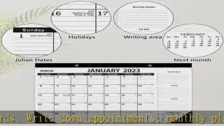 Desk Calendar 2023 - January 2023- June 2024,18-Month Large Desk/Wall Calendars,17''X 12'',Perfect