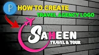 How to create travel agency logo|Travel logo design pixellab