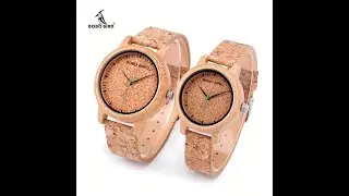 Mia Belle Fleur : BOBO BIRD Luxury Bamboo Cork Strap Quartz Wristwatch Set