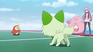Sprigatito being... a cat