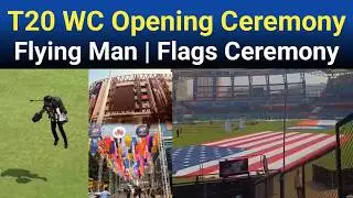 Flying Man For T20 World Cup 2026 Opening Ceremony  | IND vs USA Flags  Ceremony Wankhede Stadium