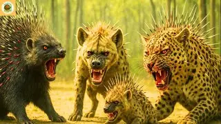 Porcupine vs. Leopard vs. Hyena &ndash; A Three-Forest Ambush | Wildlife Documentary Hub