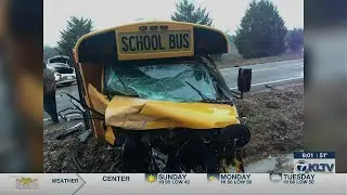 6 students hospitalized in Alba-Golden ISD school bus wreck