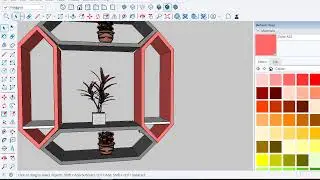 Octagon Wall Shelf Design in SketchUp | Unique Room Decor