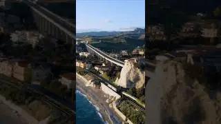 Riding the seaside train in Calabria, Italy!! Full 4K Video in Link #shorts #calabria #italy #train