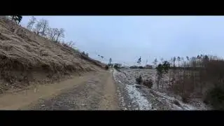 cyklojízda na zmrzlém bahně